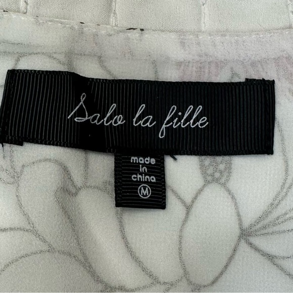 Salo La Fille Elegant Pink Wrap Blouse with Notched Collar - Picture 13 of 13